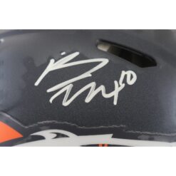 Bo Nix Autographed/Signed Denver Broncos Authentic Helmet Beckett Witness 56437