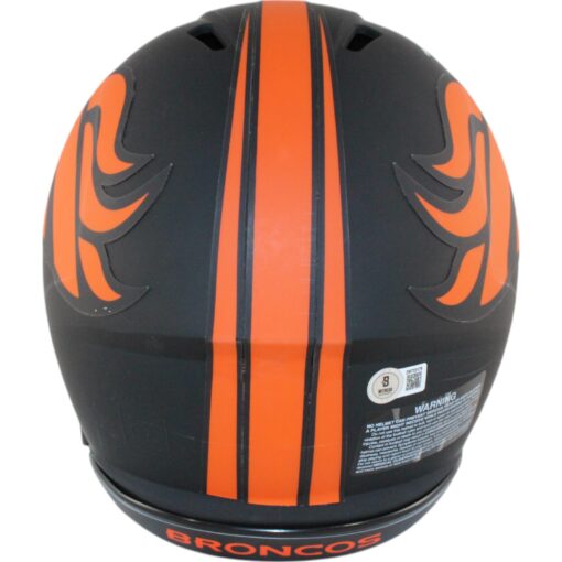 Bo Nix Autographed/Signed Denver Broncos Authentic Eclipse Helmet Beckett 49631