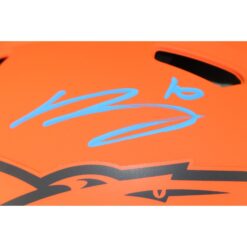 Bo Nix Autographed Denver Broncos Authentic Rave Helmet Beckett Witness 53272