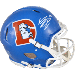 Bo Nix Autographed Denver Broncos Authentic TB Helmet Beckett Witness 53278