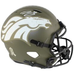 Bo Nix Autographed/Signed Denver Broncos F/S 22 STS Helmet Beckett Witness 53294