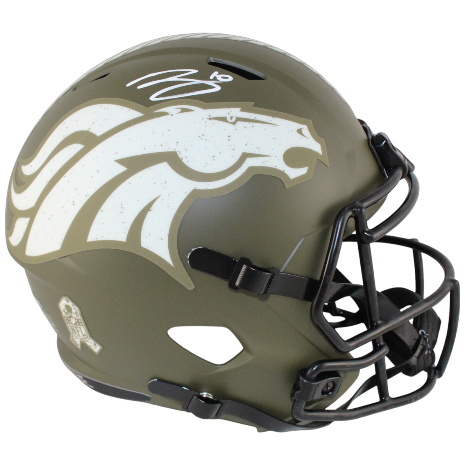 Bo Nix Autographed/Signed Denver Broncos F/S 22 STS Helmet Beckett Witness 53294 1 Bo Nix Autographed/Signed Denver Broncos F/S 22 STS Helmet Beckett Witness 53294