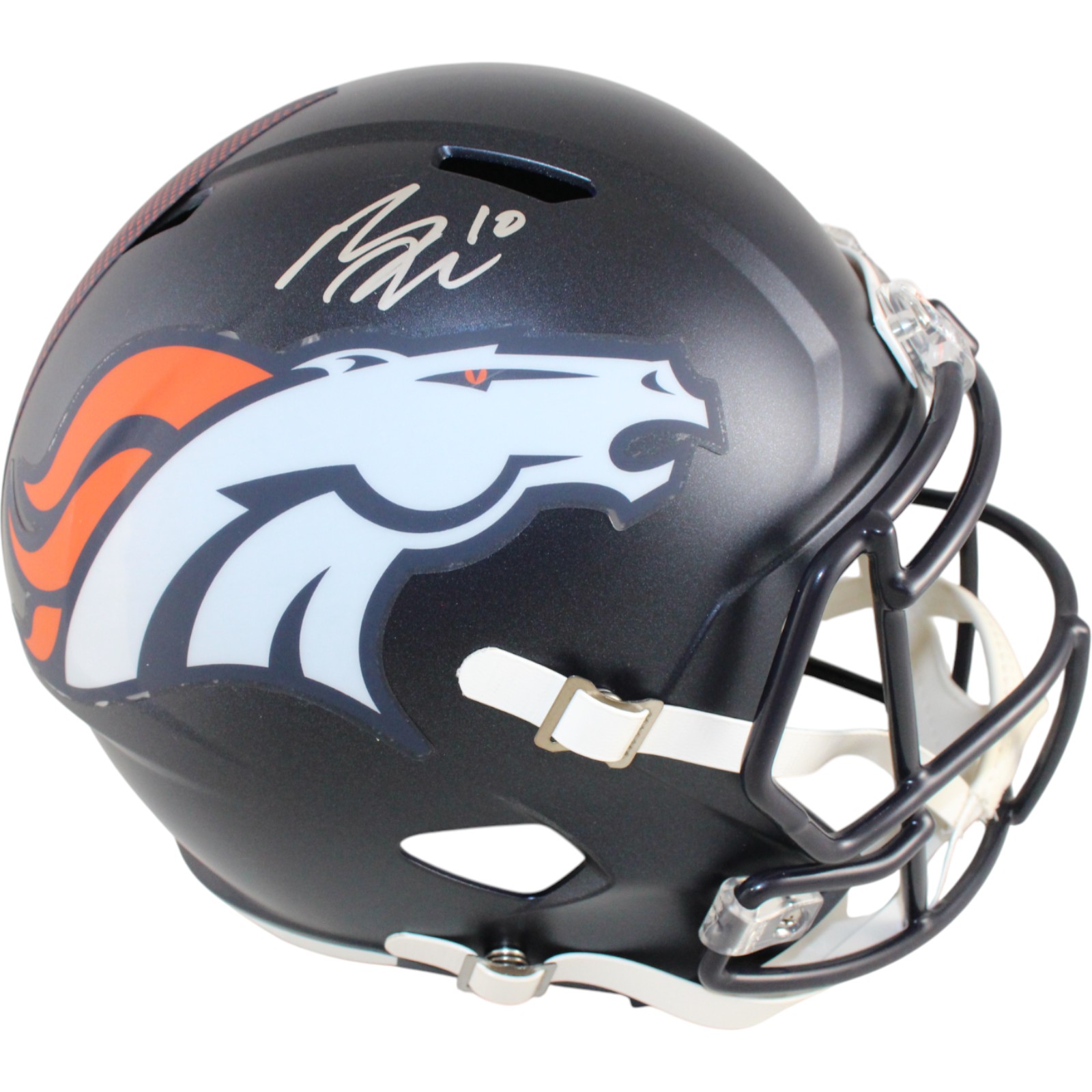 Bo Nix Autographed/Signed Denver Broncos F/S Helmet Beckett Witness 51397