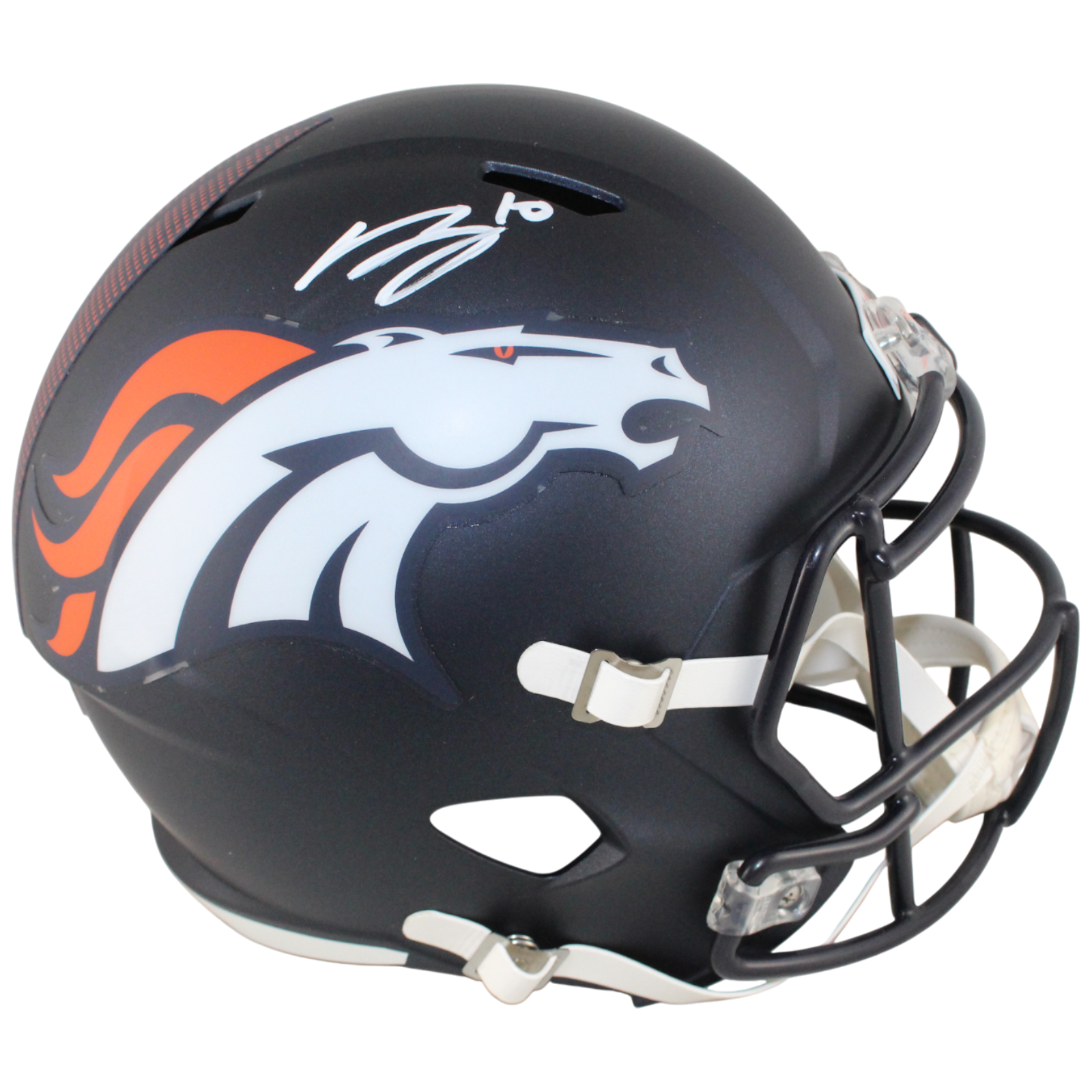 Bo Nix Autographed/Signed Denver Broncos F/S Helmet Beckett Witness 53268