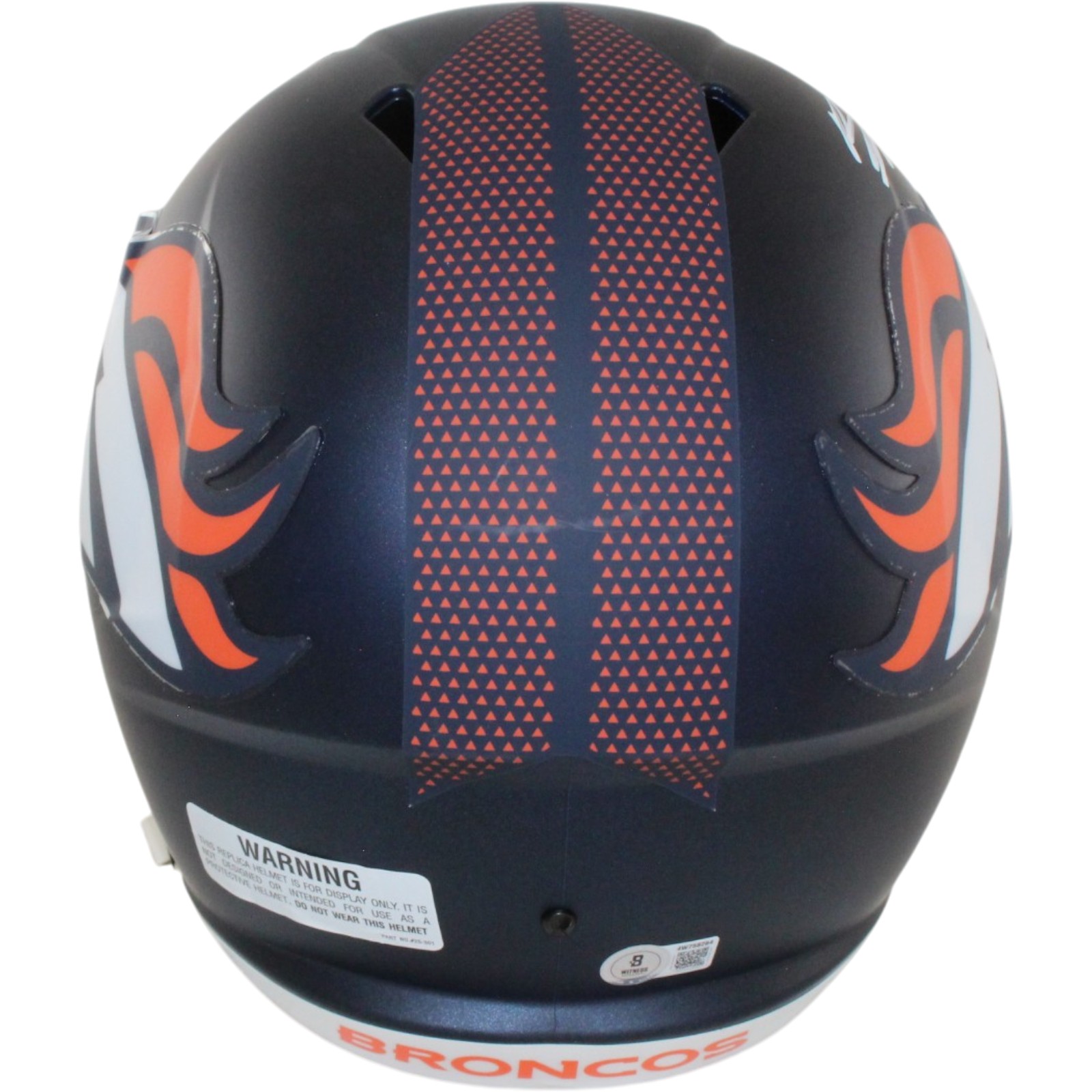 Bo Nix Autographed/Signed Denver Broncos F/S Helmet Beckett Witness 56412 3 Bo Nix Autographed/Signed Denver Broncos F/S Helmet Beckett Witness 56412
