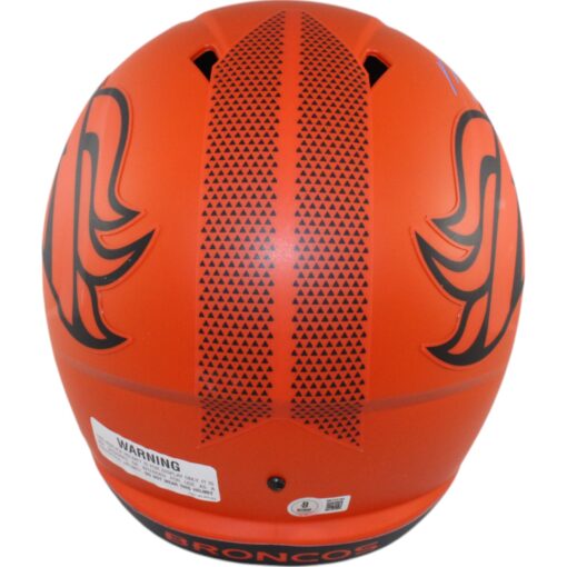 Bo Nix Autographed/Signed Denver Broncos F/S Rave Helmet Beckett Witness 49644