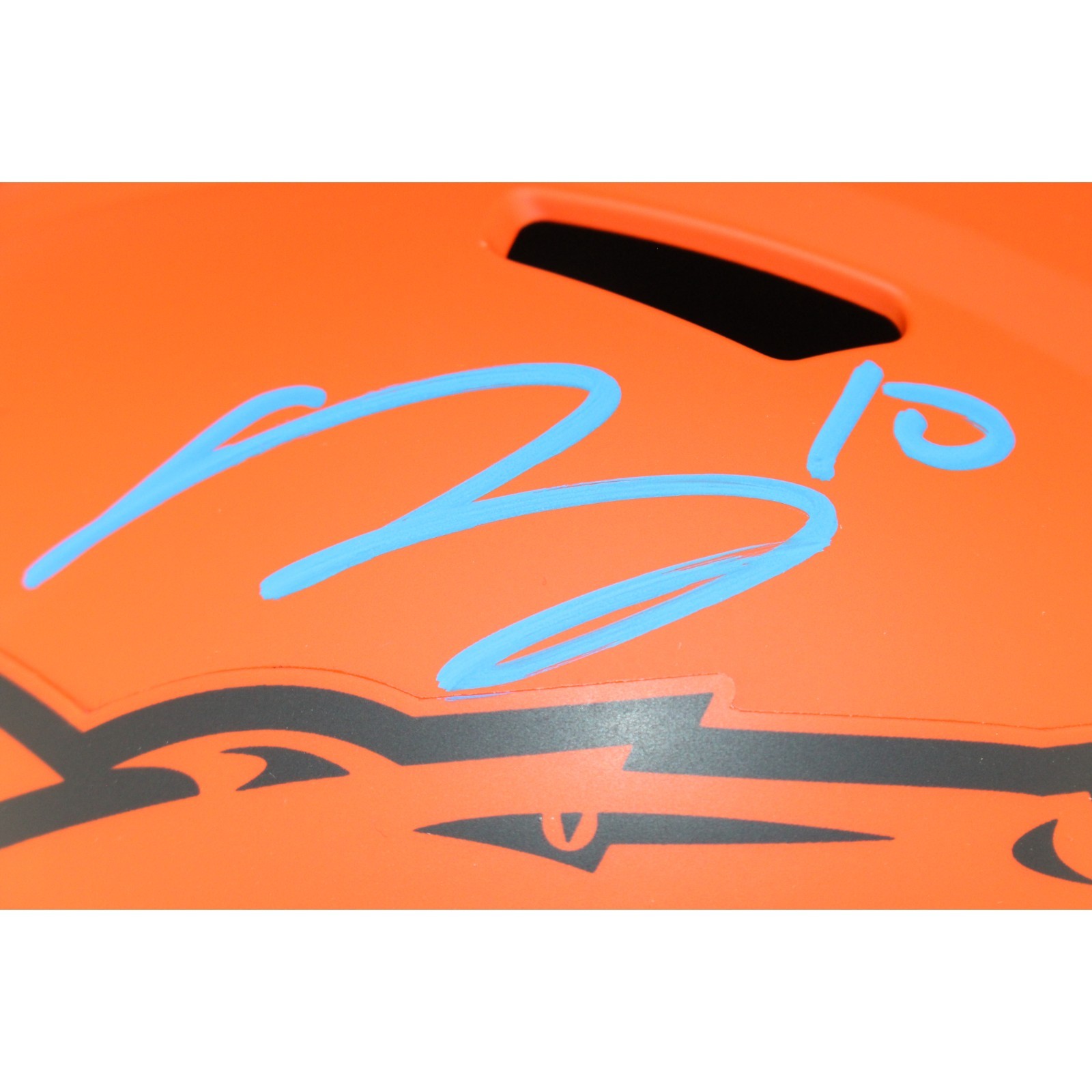 Bo Nix Autographed/Signed Denver Broncos F/S Rave Helmet Beckett Witness 53275