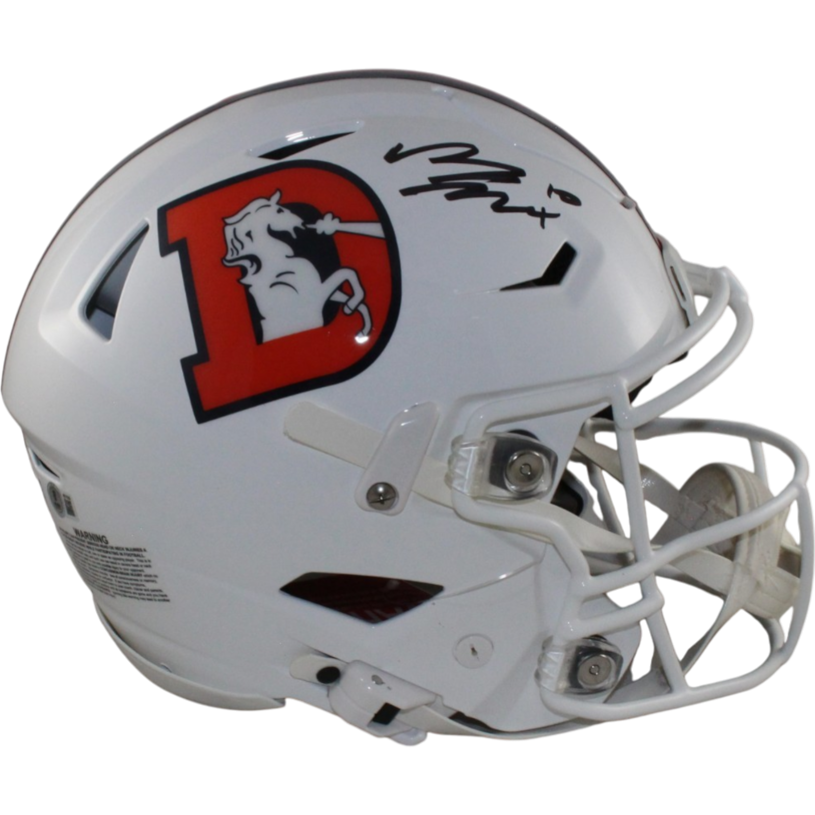 Bo Nix Autographed Denver Broncos SpeedFlex 23 Alt Helmet Beckett Witness 55154