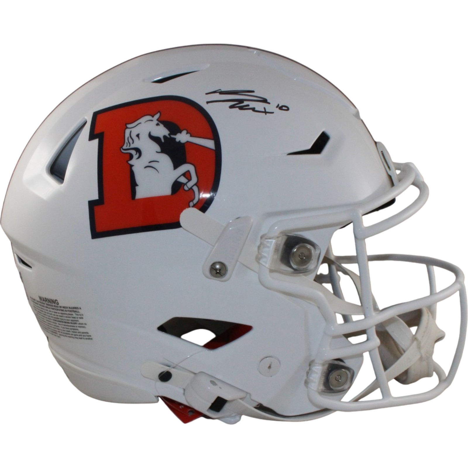 Bo Nix Autographed Denver Broncos SpeedFlex 23 Alt Helmet Beckett Witness 56429 1 Bo Nix Autographed Denver Broncos SpeedFlex 23 Alt Helmet Beckett Witness 56429