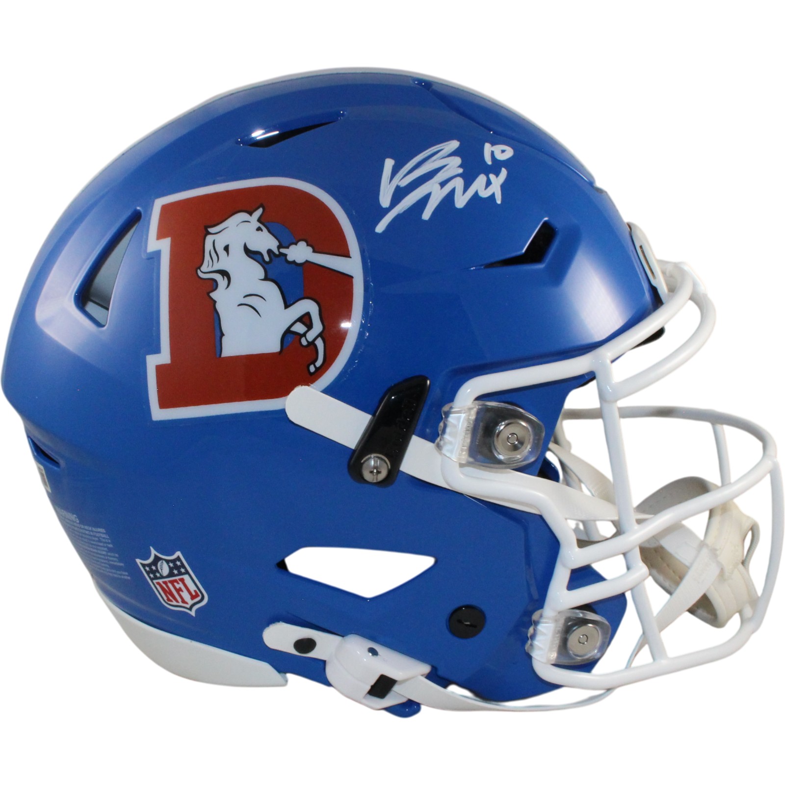 Bo Nix Autographed Denver Broncos SpeedFlex TB Helmet Beckett Witness 55117