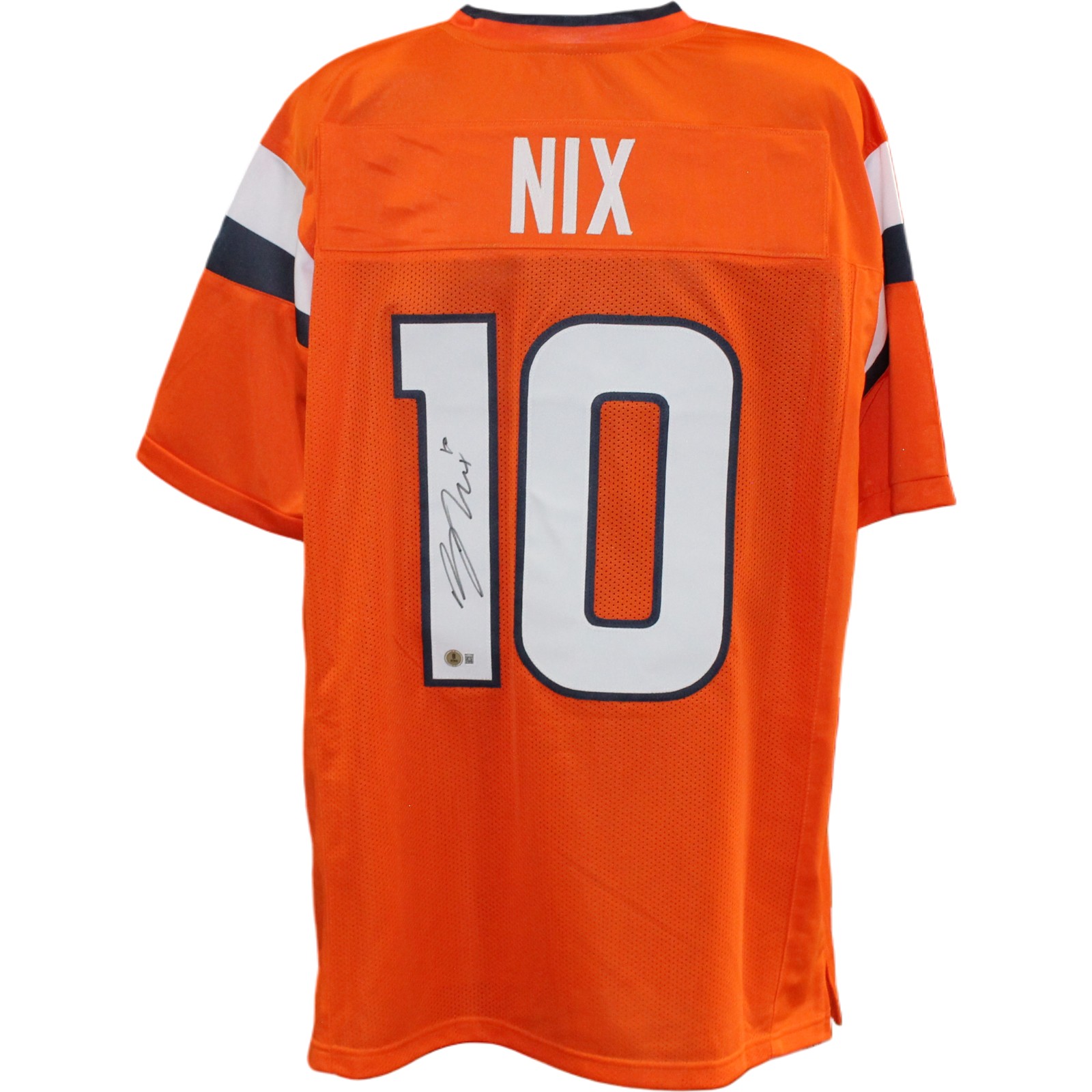 Bo Nix Autographed/Signed Pro Style Size XL Orange Jersey Beckett Witness 55109