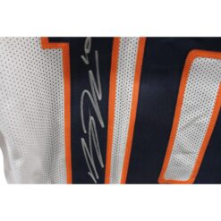 Bo Nix Autographed/Signed Pro Style sz XL White Jersey Beckett Witness 49642