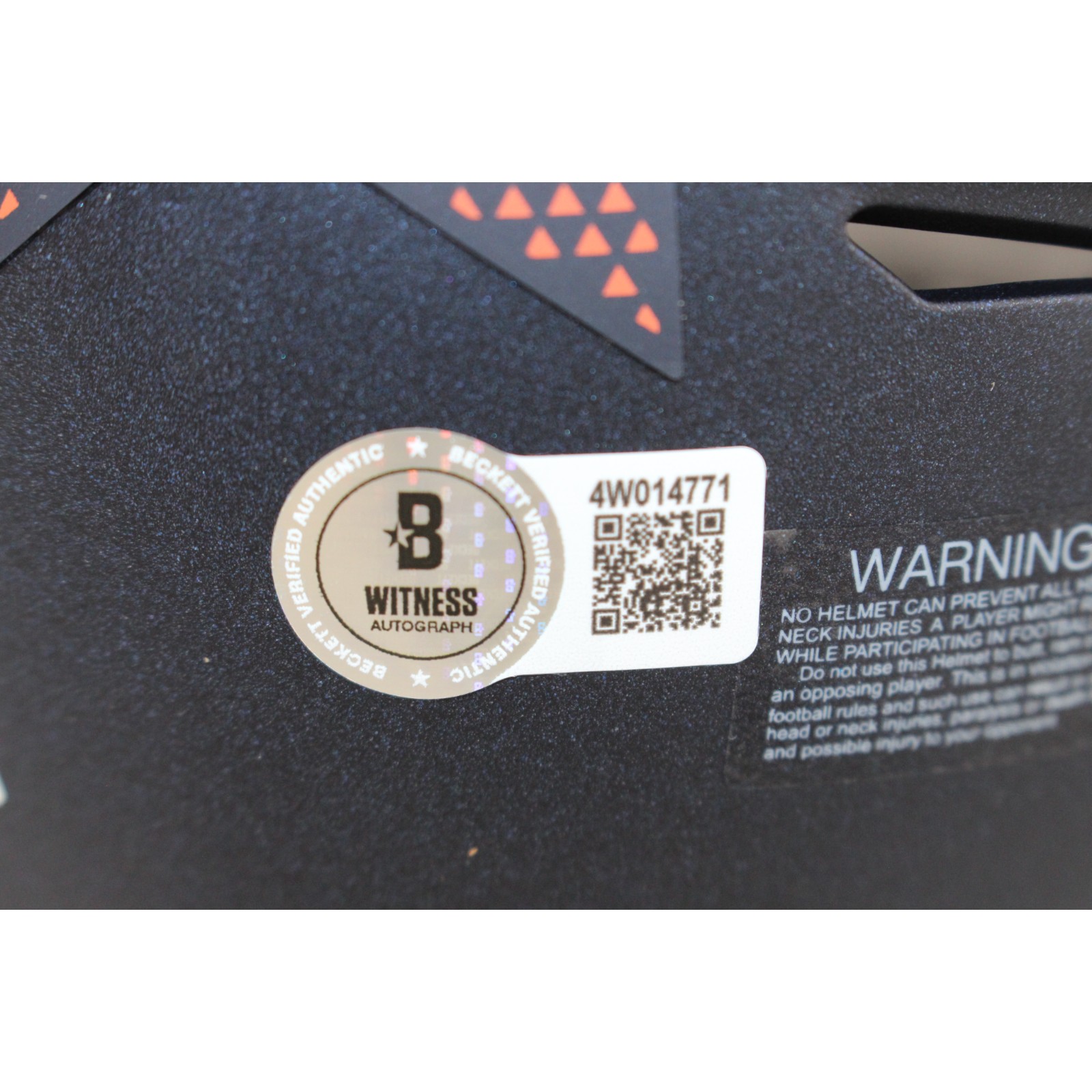 Bo Nix Autographed Denver Broncos Midi Mid-Size Helmet Beckett Witness 53280 4 Bo Nix Autographed Denver Broncos Midi Mid-Size Helmet Beckett Witness 53280