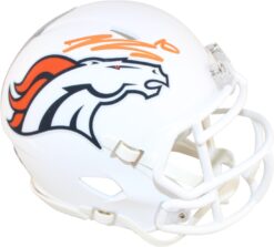 Bo Nix Autographed/Signed Denver Broncos 24 Alt Mini Helmet Beckett WIT 59420