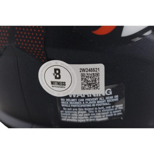 Bo Nix Autographed/Signed Denver Broncos 2024 Speed Mini Helmet Beckett 49017