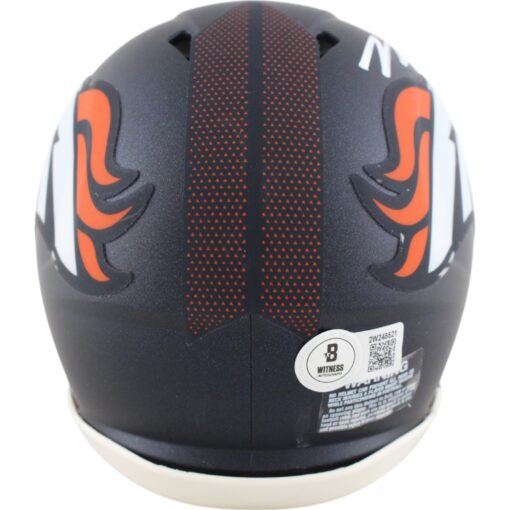 Bo Nix Autographed/Signed Denver Broncos 2024 Speed Mini Helmet Beckett 49017