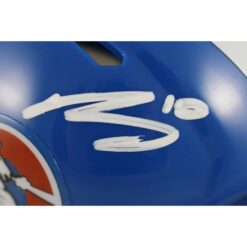 Bo Nix Autographed/Signed Denver Broncos TB Mini Helmet Beckett Witness 49620