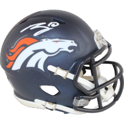 Bo Nix Autographed/Signed Denver Broncos Mini Helmet Beckett Witness 53281