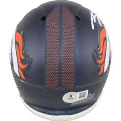 Bo Nix Autographed/Signed Denver Broncos Mini Helmet Beckett Witness 53281