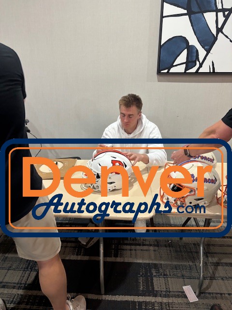 Bo Nix Autographed Denver Broncos SpeedFlex 23 Alt Helmet Beckett Witness 56429 7 Bo Nix Autographed Denver Broncos SpeedFlex 23 Alt Helmet Beckett Witness 56429