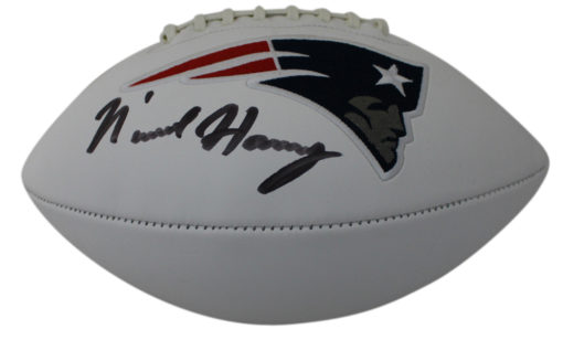 N'Keal Harry Autographed/Signed New England Patriots Logo Football BAS 24286