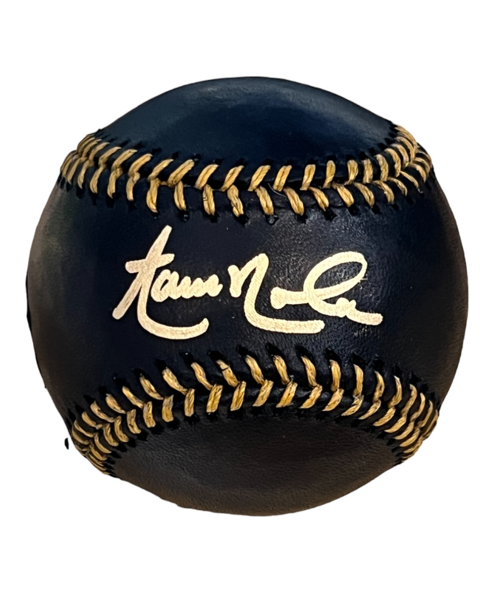 Aaron Nola Autographed Black Baseball Philadelphia Phillies Fanatics