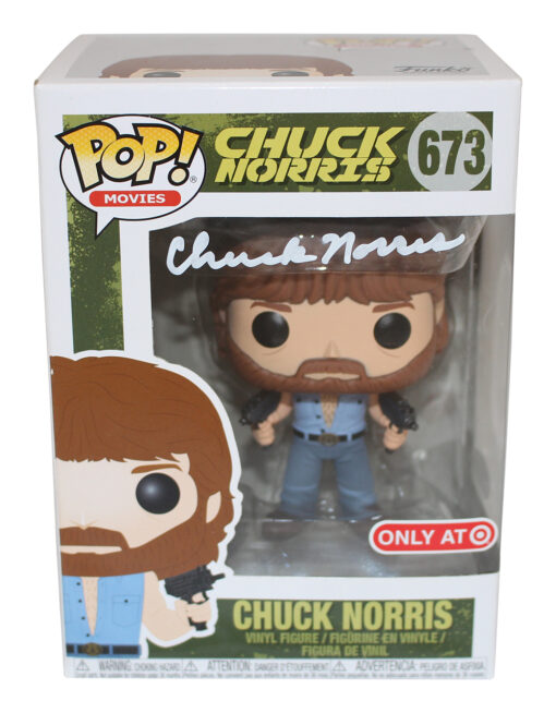 Chuck Norris Autographed/Signed Invasion USA Funko Pop! #673 JSA