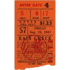 Unautographed Ticket Stub New York Yankees vs Boston Red Sox Ted Williams 58743