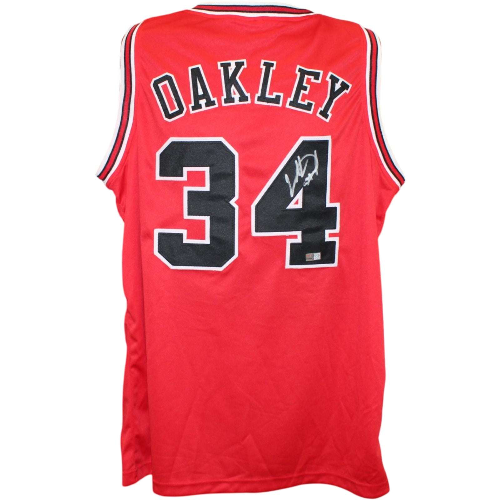 Charles Oakley Signed Pro Style Jersey Red Size XL Tristar Productions 58757