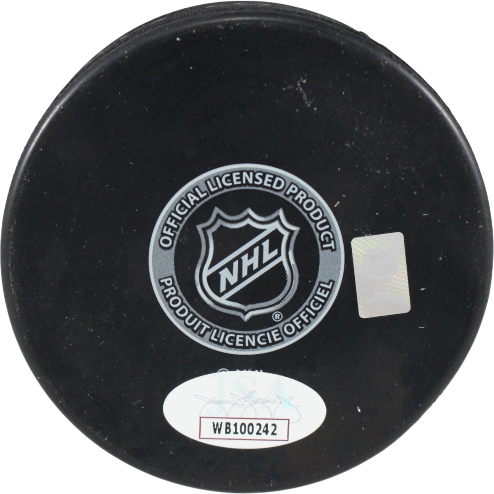 Adam Oates Autographed Washington Capitals Logo Puck NHL Top 100 JSA 54001