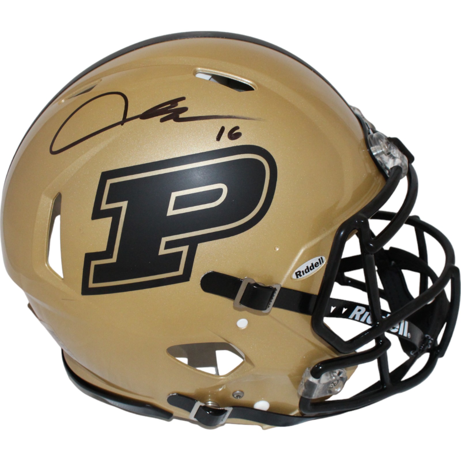Aidan O'Connell Signed Purdue Boilermakers Authentic Gold Helmet Beckett
