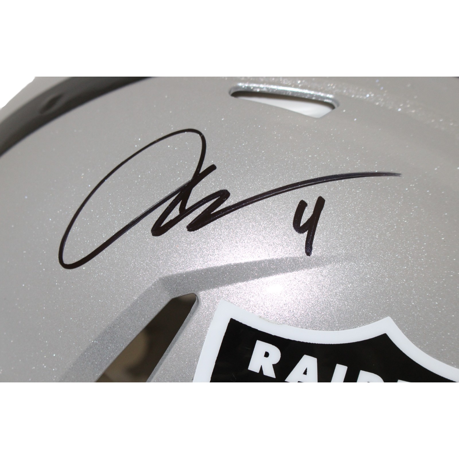 Aidan O'Connell Signed Las Vegas Raiders Authentic Helmet Insc Beckett
