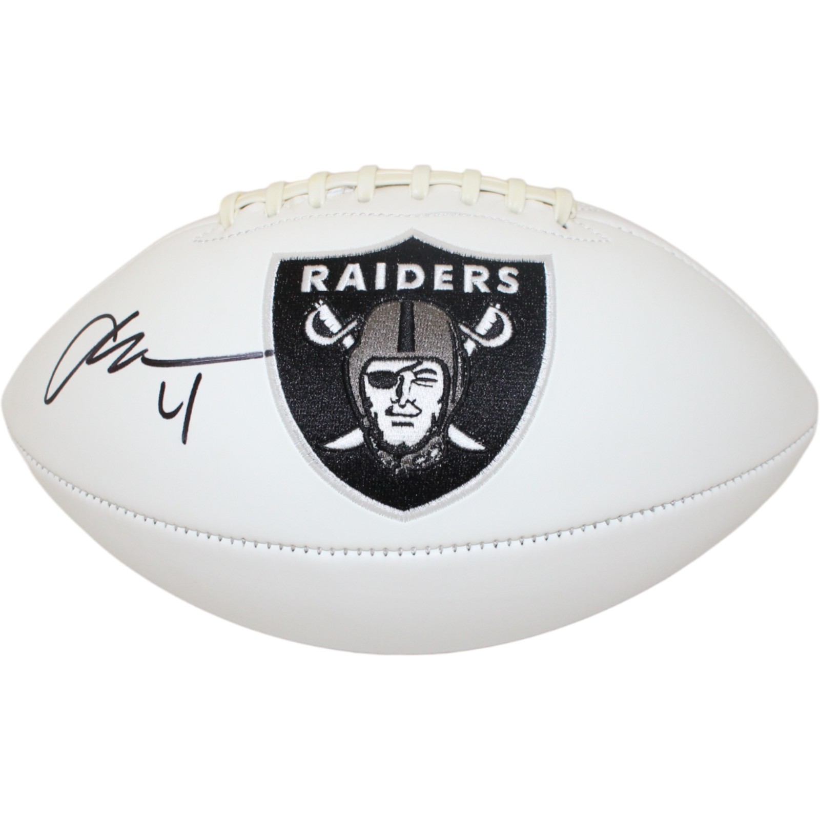 Aidan O'Connell Signed Las Vegas Raiders Logo Football Beckett 