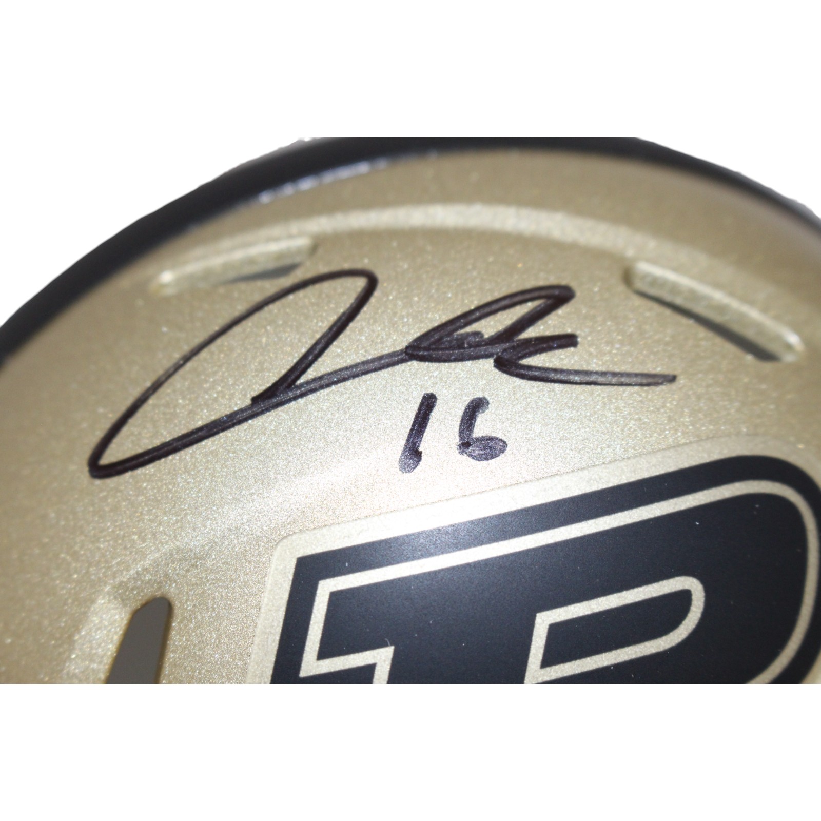 Aidan O'Connell Signed Purdue Boilermakers Gold Mini Helmet Beckett