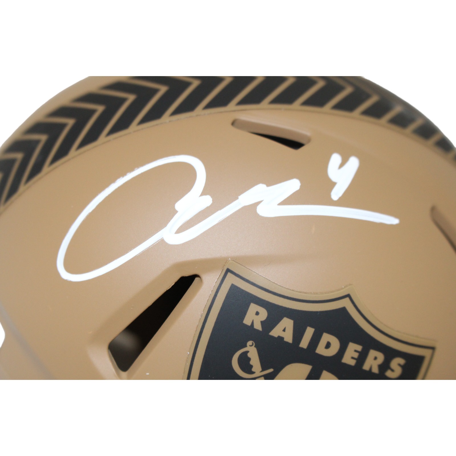 Aidan O'Connell Signed Las Vegas Raiders Mini Helmet 23 Salute Beckett