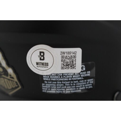 Aidan O'connell Autographed Purdue Boilermakers Black Mini Helmet Beckett 48888