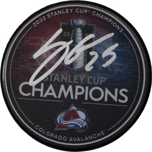 Logan O'Conner Signed Colorado Avalanche Hockey Puck JSA 46396