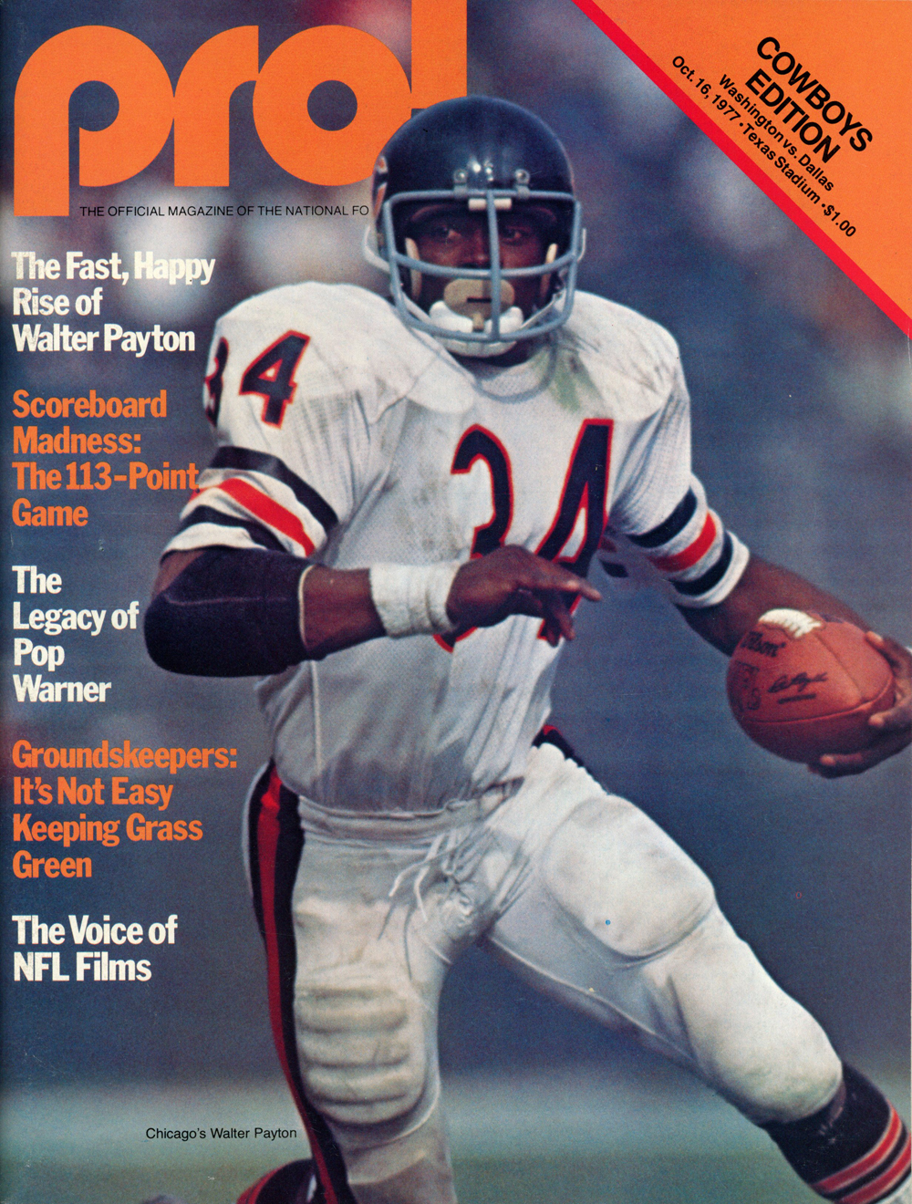 Pro! Magazine 10/16/1977 Bears Walter Payton Cover Cowboys Edition