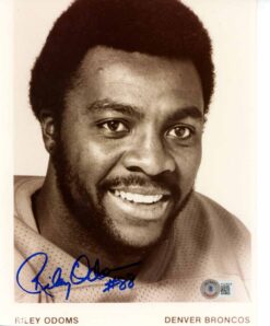 Riley Odoms Autographed/Signed Denver Broncos 8x10 Photo Beckett 51075