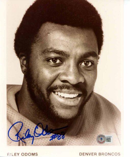 Riley Odoms Autographed/Signed Denver Broncos 8x10 Photo Beckett 51075