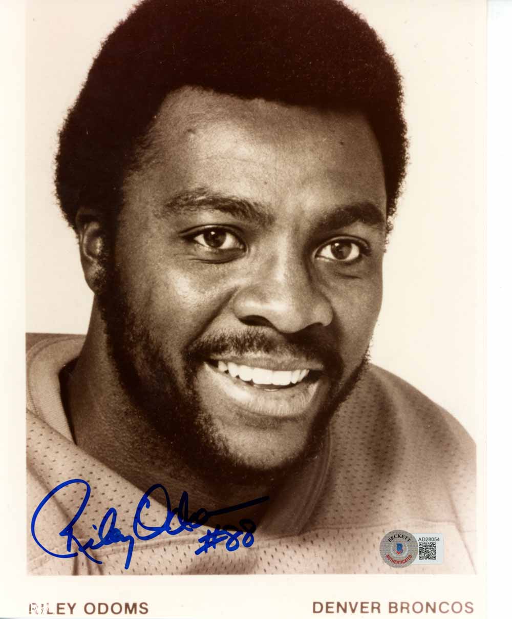 Riley Odoms Autographed/Signed Denver Broncos 8x10 Photo Beckett 51075