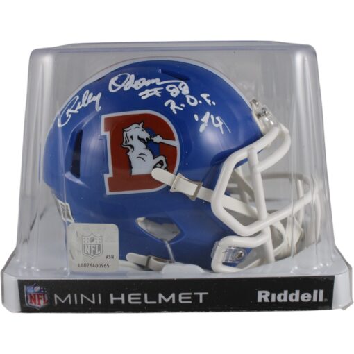 Riley Odoms Autographed Denver Broncos TB Mini Helmet ROF 24  Beckett 51716