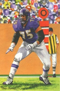 Jonathan Ogden Baltimore Ravens Goal Line Art Card Class of 2013 58129