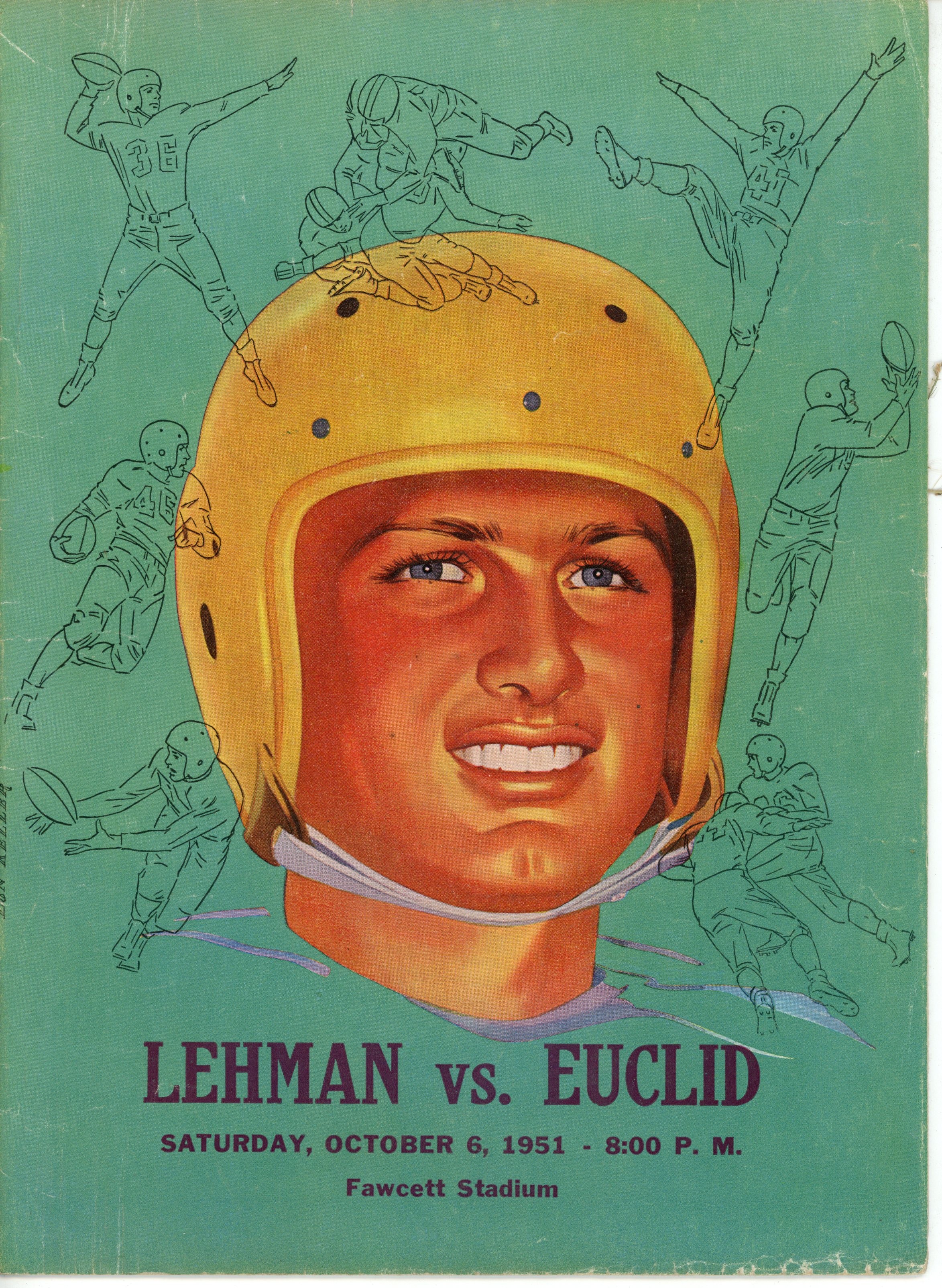 Ohio High School Football Program 10/06/1951 Canten-Lehman v. Euclid 55927