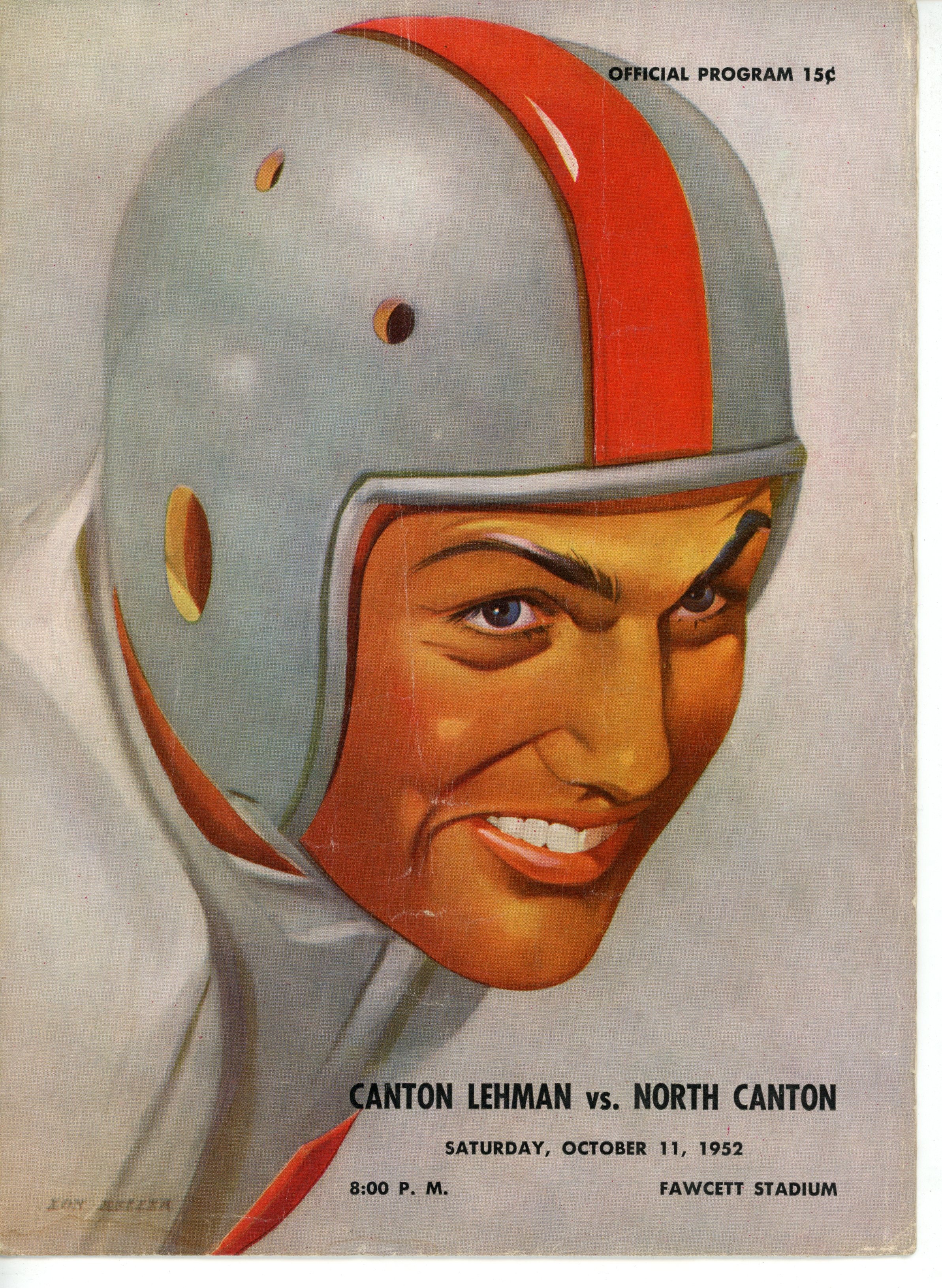 Ohio High School Football Program 10/11/1952 Canten-Lehman v. North Canton 55932