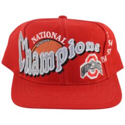 Ohio State Buckeyes Vintage National Champions Red Snapback Hat 56043