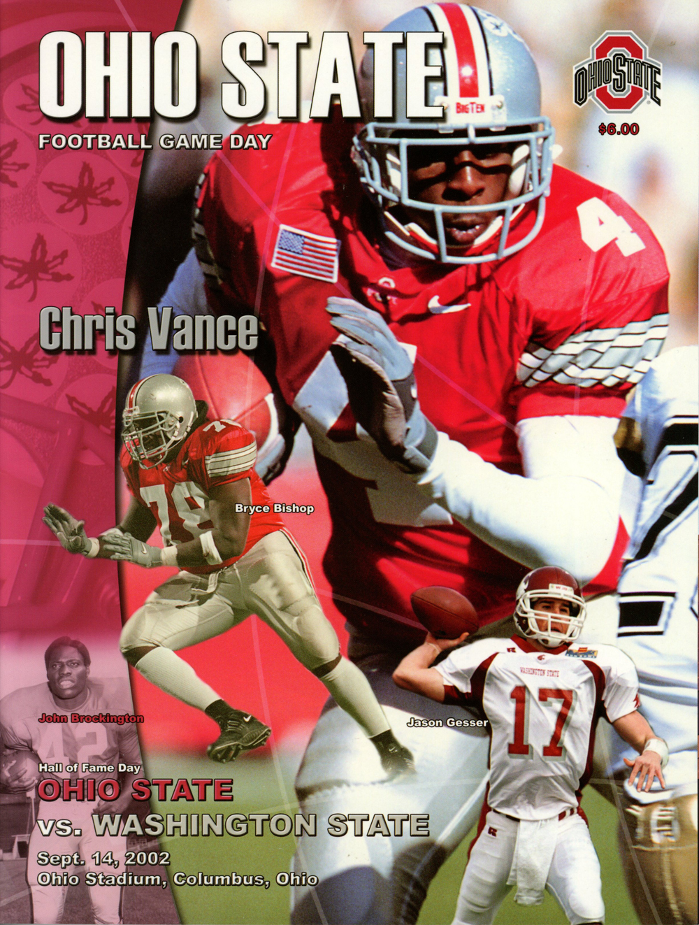 Ohio State Buckeyes Gameday Magazine 9/14/2002 vs Washington State
