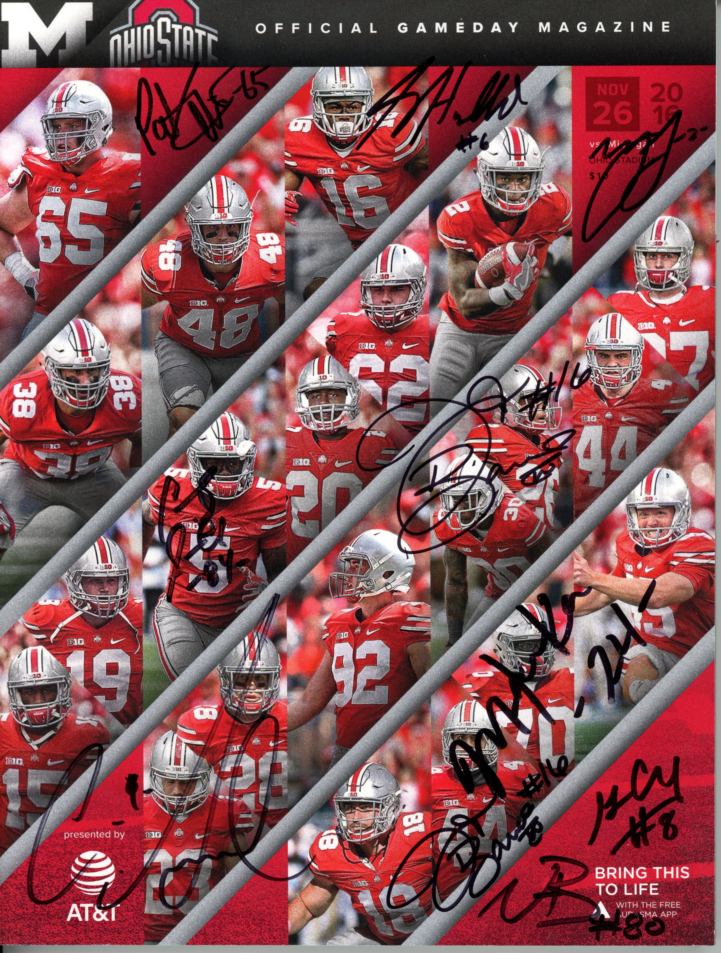 Barrett Conley Lattimore +5 Autographed Ohio State Buckeyes Magazine JSA 55097