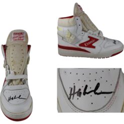 Hakeem Olajuwon Signed Houston Rockets Etonic Black Sz 9 R Shoe Beckett 49290