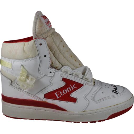 Hakeem Olajuwon Signed Houston Rockets Etonic Black Sz 9 R Shoe Beckett 49290